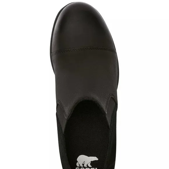 Sorel Evie Black Lug Sole Wedge Ankle Pull on Bootie Boots Shoes Multi Size NEW - Picture 3 of 10